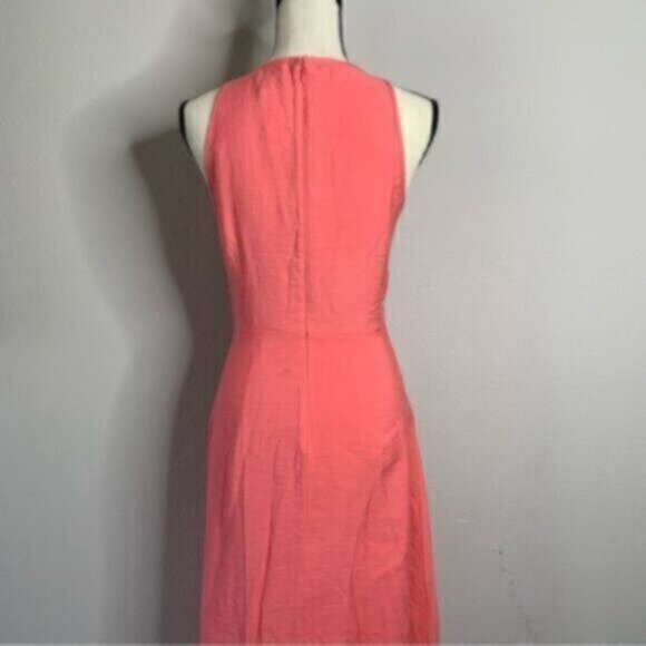 NWT Ann Taylor Coral  Asymmetrical Flowy Flare Dress - Picture 10 of 12